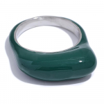 Yhpup baltos žalios kavos emalio nerūdijančio plieno minimalistinis INS pra&scaron;matnus žiedas moterims suasmeninti papuo&scaron;alai pir&scaron;tais 6