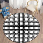 3D skylė apvalus kilimas grindų kilimėlis pagalvėlės zonos kilimėlis svetainės kilimas Stalo kilimėlis poliesterio vaikų kambario dekoras Durų kilimėlis 60cm x 60cm