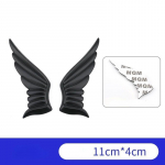 Angel Wings Automobilių lipdukai Metalinė asmenybė 3D Wings Car Logo Modifikuotas Angel Tail Logo Kėbulo dekoravimo reikmenys 4cm&times;11cm juoda