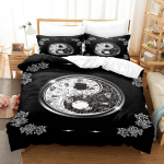 3D kini&scaron;ko stiliaus patalynės komplektas Yin Yang dviejų lygių antklodės užvalkalas 2/3 vienetų EU135 * 200 viengulė arba dvigulė lova Tai Chi spausdinta mink&scaron;ta namų tekstilė