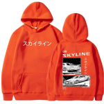 Drift japonų anime AE86 gobtuvas Initial D dvipusiai megztiniai su gobtuvu Unisex R34 Skyline GTR JDM laisvalaikio laisvi megztiniai 4XL