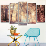 5 plok&scaron;tės Rudens lapai Medžių peizažas Moduliniai paveikslėliai Drobė Modernus sienų menas Plakatų rėmelis Namų dekoras HD spausdintas paveikslas be rėmelio 20x35cm*2 20x45cm*2 20x55cm*1