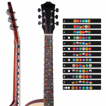 Gitaros grifo natų lipdukas, grifo muzikinės gamos žemėlapis, skirtas praktikai onesize