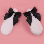 2 vnt Triu&scaron;io ausys, pūkuotas animacinis Cosplay Bowknot scenos pasirodymas vakarėlio fotorekvizitas Puikus