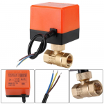 DN15/DN20/DN25 elektrinis motorizuotas srieginis rutulinis vožtuvas žalvarinis kintamosios srovės 220 V 2 krypčių 3 laidų 1,6 MPa su vandens, alyvos, dujų pavara DN20
