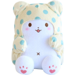 Sanrio Dinguri Days Morph Sitting Doll, 26 cm, mi&scaron;rių spalvų populiarūs Korėjos žaislai white