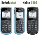Atnaujintas originalus Nokia 1202 mobilusis telefonas su 1 SIM kortele Simple Set juoda