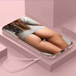 Prabangus padengtas TPU telefono dėklas su dirželiu, skirtas Xiaomi Poco F4 F5 M4 M5 X3 X4 X5 13T Redmi Note 10S 11S 10C 13C dėklams A27 Girl design Cover Xiaomi Poco F1
