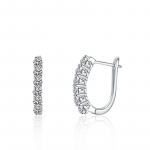 Bague Ringen S925 sidabriniai Mosan Diamond moteri&scaron;ki geometriniai auskarai Paprasta madinga Valentino dienos dovana
