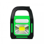 3 viename saulės USB įkraunamas kempingo žibintas, atsparus vandeniui avarinis žibintuvėlis žalia