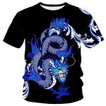 3D Dragon Print mar&scaron;kinėliai Vyri&scaron;ki moteri&scaron;ki madingi gatvės aprangos mar&scaron;kinėliai Harajuku Cool Animal Mar&scaron;kinėliai Anime trumpomis rankovėmis mar&scaron;kinėliai 6XL