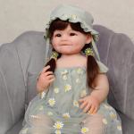 22 colių mielos &scaron;ypsenos lėlė mergaitei Raya 55 cm Vinilinio kūno atgimimo modeliavimo lėlė Realiai atrodanti naujagimis atgimęs Bonecas Menina lėlė Muneca Renacida