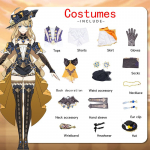Ysir Navia Cos kostiumas Genshin Impact Fengdan Žaidimas Žaidimo kostiumas Visas anime Cosplay moteri&scaron;kas rinkinys L geltona