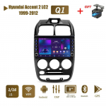 icreative Android Car Radio Multimedia Video Player Navigacijos GPS skirtas Hyundai Accent 2 LC2 1999-2012 Su mygtuko rankenėle Stereo Carplay 2+32GB