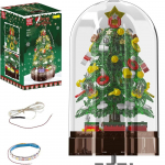 MOULD KING 10089 10090 Kalėdų statybinis blokas Stebuklinga Kalėdų muzikos dėžutė su LED dalimis Modelis Kalėdų dekoravimo dovana žalia