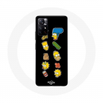 Coque pour Xiaomi Redmi Note 11s 5G Les Simpson autocollants fond noir