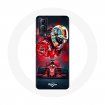 Coque Vivo Y72 Formule 1 Sebastian Vettel Pilote F1 Rouge