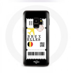 Coque pour samsung galaxy S9 plus Billet d'avion Bruxelles