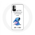 Coque - Lilo et Stitch - Xiaomi Redmi Note 10 5G - Souple - Blanc - Ohana Citation balta