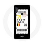 Coque pour Xiaomi Redmi Note 5 Pro Billet d'avion Bruxelles Belgique