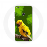 Coque pour Huawei P8 Lite 2017 Oiseaux de Perruches jaune Fond Vert