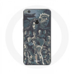 Coque pour Huawei P8 Lite 2017 Game of Thrones Saison 8 Le Tr&ocirc;ne de Fer Affiche Personnages Fond Gri
