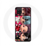 Coque pour Samsung Galaxy A12 BTS TinyTAN Animation Affiche RM Jin Suga J-Hope Mic Drop