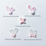 20 vnt Mieli triu&scaron;io ausų nagų dailės papuo&scaron;imai Velykoms, &scaron;viesūs animacinių filmų nagų aksesuarai, &bdquo;Bow Knot Love Long Ear Rabbit&ldquo; aksesuarai