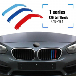 3 vnt. Automobilio 3D M stiliaus priekinių grotelių apdailos buferio dangtelio juostelės lipdukai dangtelis BMW F20 8 9 11 strypų 1 serijos i&scaron;orės dekoras F20(15-19)11rods