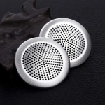 Aliuminio lydinio automobilio stiliaus prietaisų skydelio garsiakalbio tinklelis auk&scaron;tų dažnių garsiakalbio tinklelio dangtelio apdaila, tinka Jaguar XE XF 2015 &ndash; automobilių priedai For XF 2016-2020 sidabras