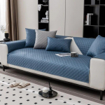Vandeniui atsparus sofos užvalkalas Universalus neslystantis odinis sofos užvalkalas pagalvėlė sustorėjusi languota svetainės sofa, apsauganti nuo kačių įbrėžimų