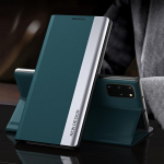 Magnetinis atverčiamas dėklas, skirtas Samsung S25 S24 S23 S22 Odinis knygos stovo dangtelis, skirtas Xiaomi 14 13 Redmi Note 12 11S 10S smūgiams atsparus dangtelis Samsung A35 5G tamsiai žalia spalva