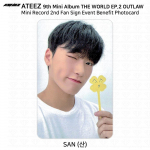ATEEZ THE WORLD EP.2 OUTLOW Fan Sign Event Benefit Photocard Minirecord Everline San - MR 2nd
