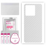 apgo Protective Skin Sticker for the back compatible with ZTE Axon 50 Lite, Wrap Film, Foil, Vinyl - Pattern Transparent Carbon