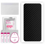 apgo Protective Skin Sticker for the back compatible with Doogee X50, Wrap Film, Foil, Vinyl - Pattern Carbon Black