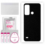 apgo Protective Skin Sticker for the back compatible with ZTE Blade A53, Wrap Film, Foil, Vinyl - Pattern Matte Black
