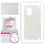 apgo Protective Skin Sticker for the back+sides compatible with Realme Narzo 30 5G, Full Wrap Film, Foil, Vinyl - Pattern White Fabric