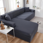 Svetainės sofos užvalkalai Elastingas kietas kampinis sofos užvalkalas L formos Chaise Longue Slipcovers Kėdės apsauga 1/2/3/4 Vieta 1pc 3-Seat 190-230cm