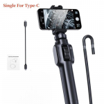1080P HD automobilių tikrinimo pramoninis endoskopas C tipo 360&deg; dvikryptis besisukantis jungtis IP64 vandeniui atspari kamera su 8 LED IOS Android Universal