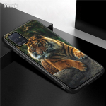 King Tiger Lion dėklas, skirtas Samsung Galaxy S21 Ultra A51 A71 A52 A72 5G S20 FE A50 A70 A41 A31 A30 A21s TPU Black Phone Coque Samsung A21s