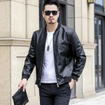 Pavasarinis ir rudeninis plonas odinis vyri&scaron;kas paltas, sendintos odos, nauja vyri&scaron;ka striukė, madinga jaunatvi&scaron;ka laisvalaikio striukė M