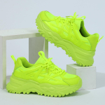 MCTIN Batai moterims Kvėpuojantys Unisex Didelių dydžių masyvūs sportbačiai Neslystantys Storu padu Laisvalaikio batai 44 fluorescencinė žalia spalva