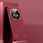 KEYSION Tinklelio ra&scaron;to PU odinis dėklas, skirtas HONOR Magic 6 Pro 6 RSR Plating PC kameros apsaugos telefono dangtelis, skirtas Huawei Magic6 Pro for Magic 6 raudona