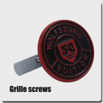 3D metalinis voki&scaron;kas Wolfsburg logotipas Lipdukas Automobilio bagažinės logotipo lipdukai Priekinių grotelių emblemos ženklelis, skirtas GTI Golf 2 3 4 5 6 7 MK2 MK3 MK4 MK5 MK6 MK7 5- Front Grille Badge