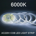 1&ndash;5 m cob Led juostinis ap&scaron;vietimas 220v 230V AC 240LED/m lankstūs juostiniai žibintai su lygintuvu Nereikia maitinimo Linijinis ap&scaron;vietimas 2024 m. Nauja 10M