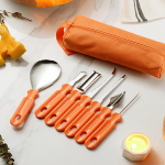 8 vienetų Helovino moliūgų raižybos įrankiai Sunkus lipdymo rinkinys su ne&scaron;iojamu mai&scaron;eliu