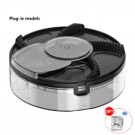 Automatinis muselių gaudytojas, USB įkraunamas ki&scaron;tukas, fizinis musių gaudymas, virtuvės gaudyklė, tylus kenkėjų gaudytojas nuo vabzdžių plug-in version juoda