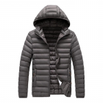 Vyri&scaron;ki Rudens Žiema &Scaron;iltai Neper&scaron;lampami Parkas Striukė Paltas Vyri&scaron;ki laisvalaikio vir&scaron;utiniai drabužiai Nuimama skrybėlė Apranga Parkas Paltas Vyri&scaron;kas L pilka