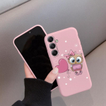 Mielas katės ra&scaron;tuotas mink&scaron;tas silikoninis dėklas, skirtas Samsung A55 A35 M35 Xiaomi Redmi Note 13 Pro iPhone Huawei Honor Realme fotoaparato apsauginis smūgiams atsparus dangtelis Samsung Galaxy S9 Plus mėlyna