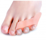 Skaidrus silikono gelio tiesintuvas skausmą mal&scaron;inantis kojų pir&scaron;tų apsaugas su trimis skylutėmis Little Toe Bunion pėdų priežiūros priemonės 2pcs smėlis